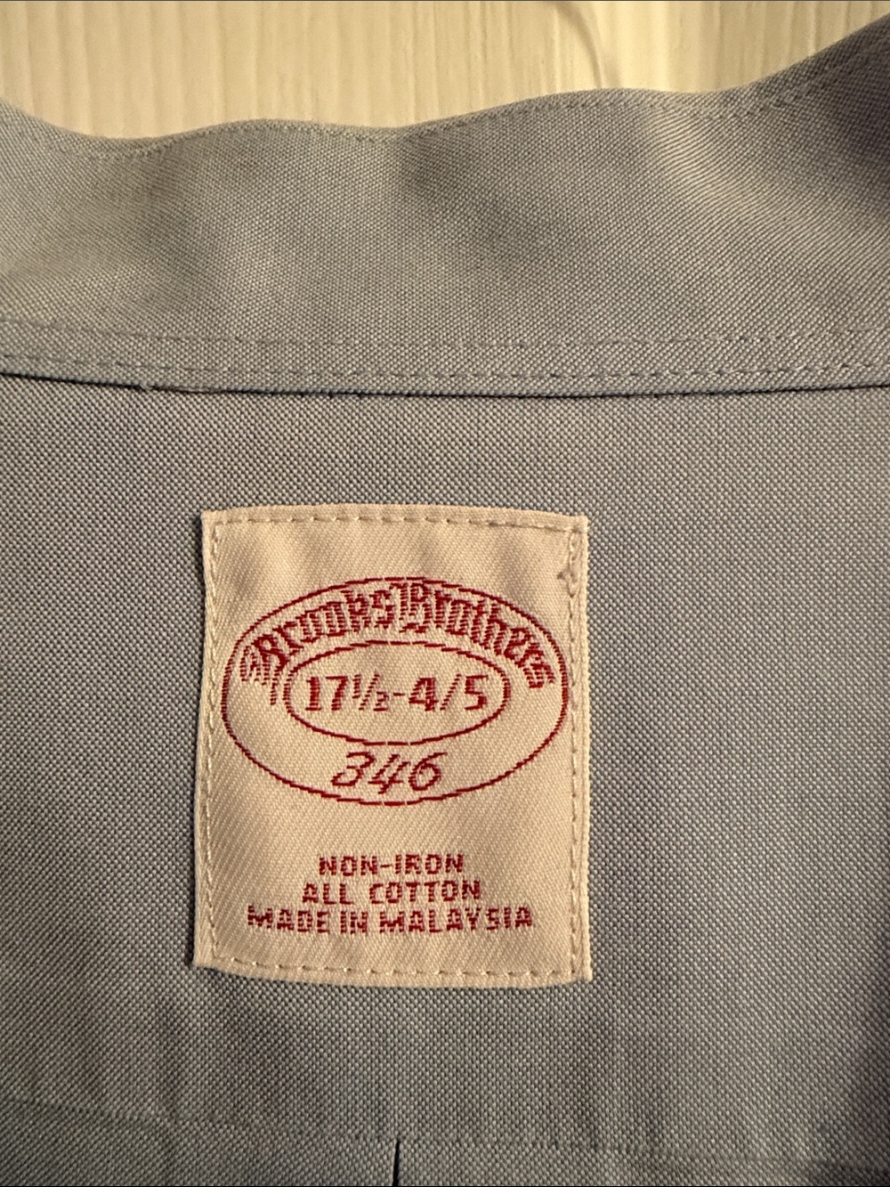 Brooks Brothers Light Blue Men's Dress Shirt - Button Front - Picture 2 of 3